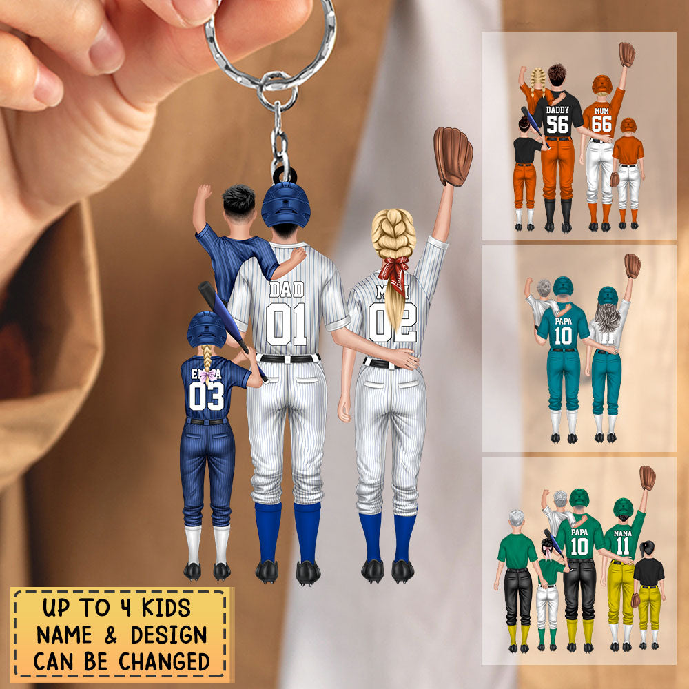 Personalized Baseball Family Acrylic Keychain
