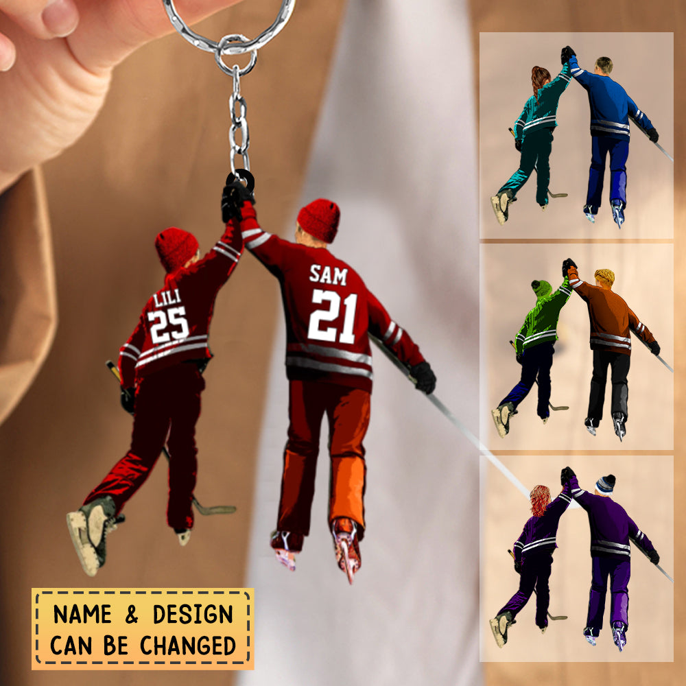 Custom Personalized Ice Hockey Keychain Hockey Gifts