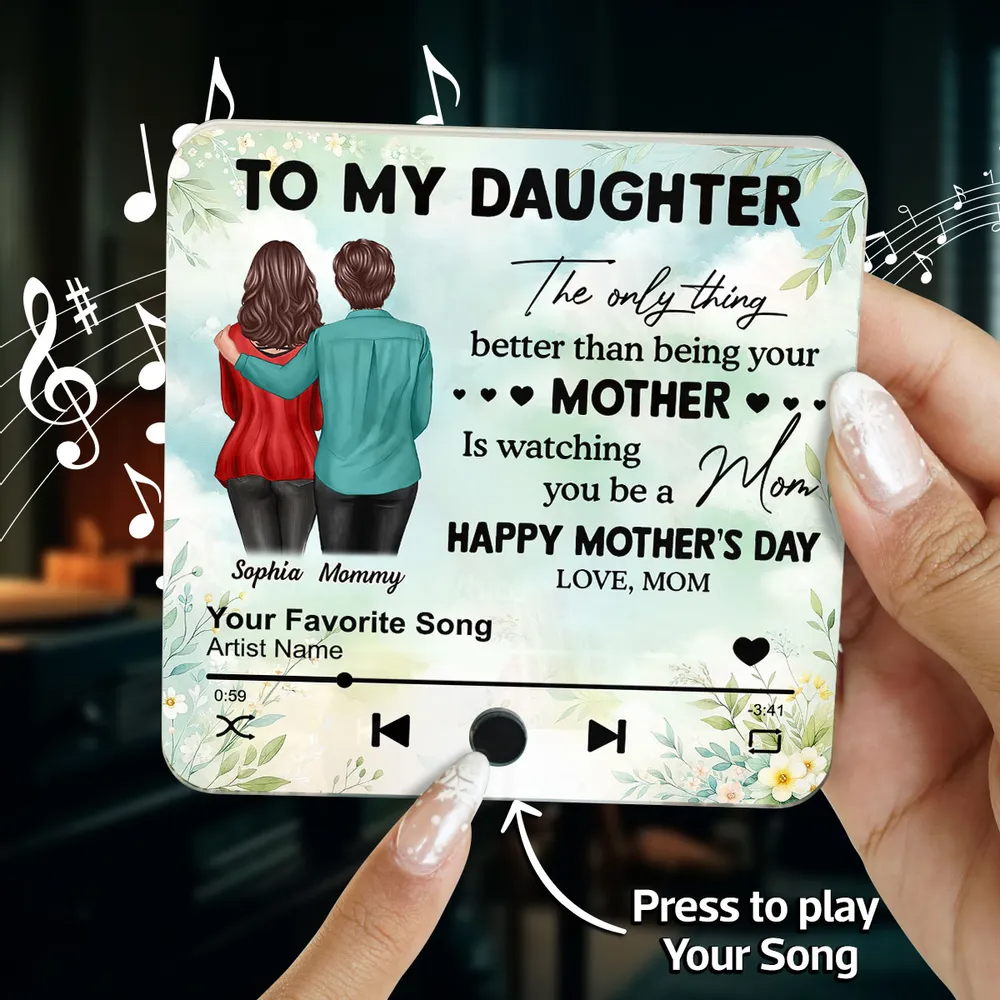 Mom Personalized Music Fridge Magnet, Heartfelt 2025 Mother's Day Gift For Daughter