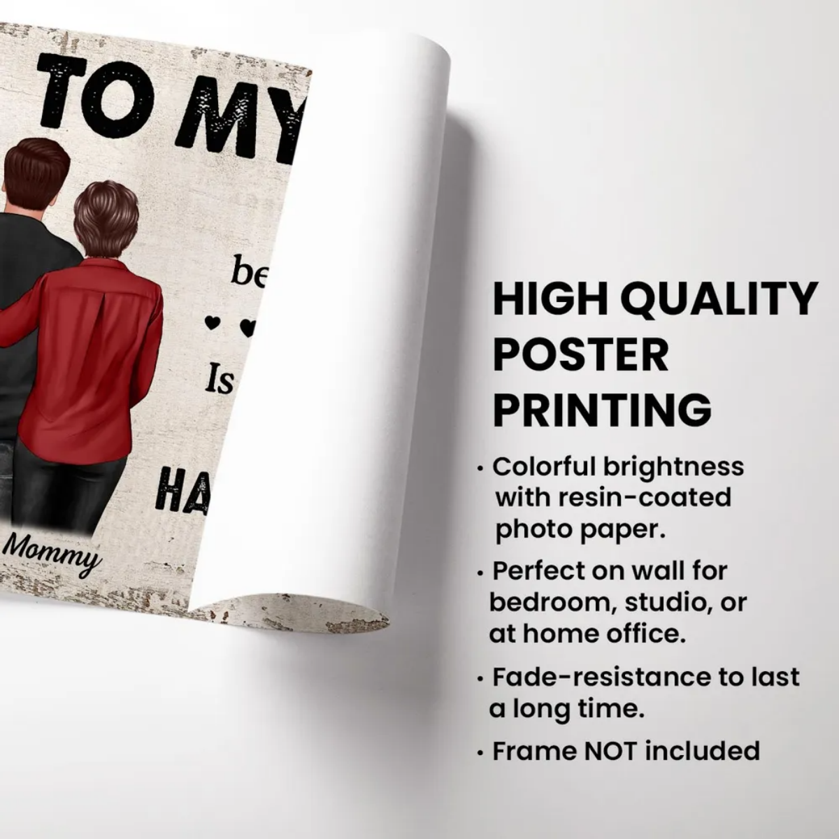 From Mom To Son Watching You Be A Dad Personalized Poster, Heartfelt 2025 Father's Day Gift For Son