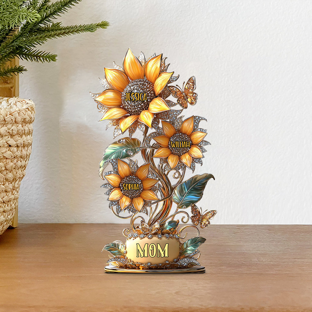 My Sunflower Garden - Personalized Acrylic Plaque Gift For Mom, Grandma