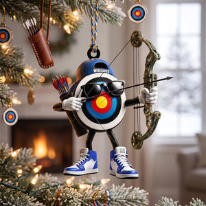 Custom Archery Hanging Ornament – Personalized Gift For Archers & Bowhunters