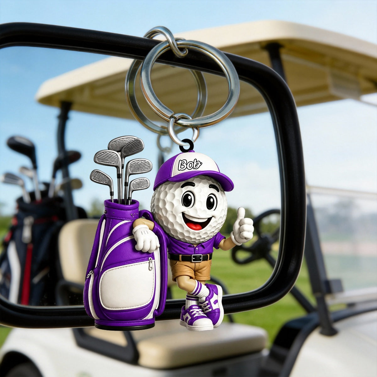Golf Player Keychain  – Personalized Gift For Golf Lovers