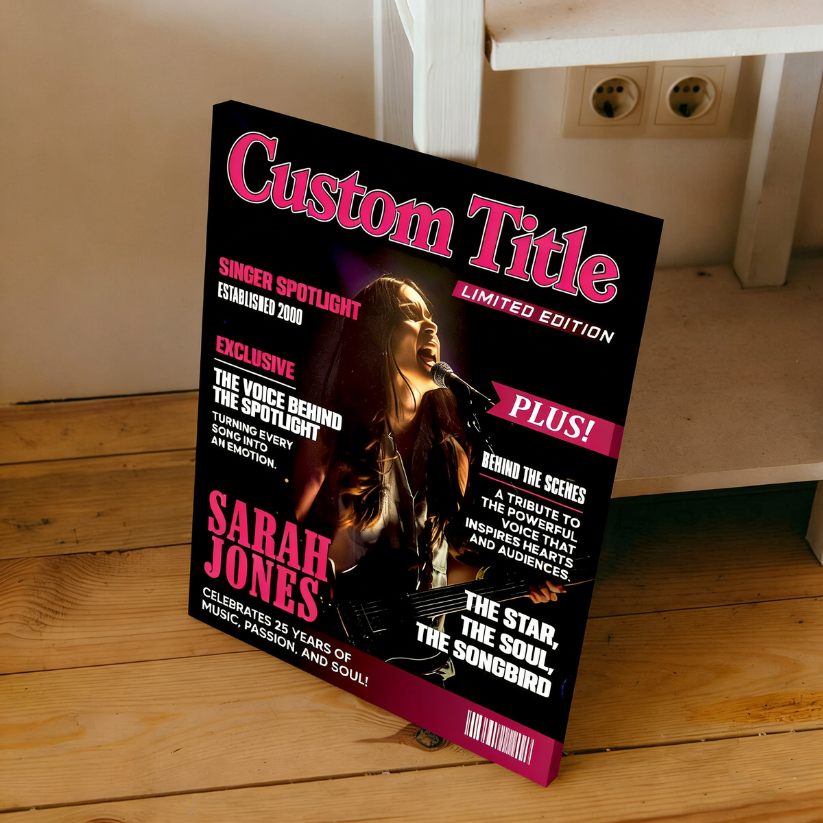 Personalized Singer Magazine Cover Poster,  Singer Gift, Cool Gift For Music Lover, Karaoke Gift