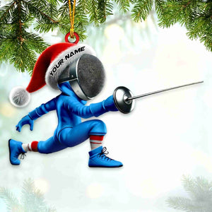 Personalized Fencing Christmas Ornament Fencing Lover Christmas Gift