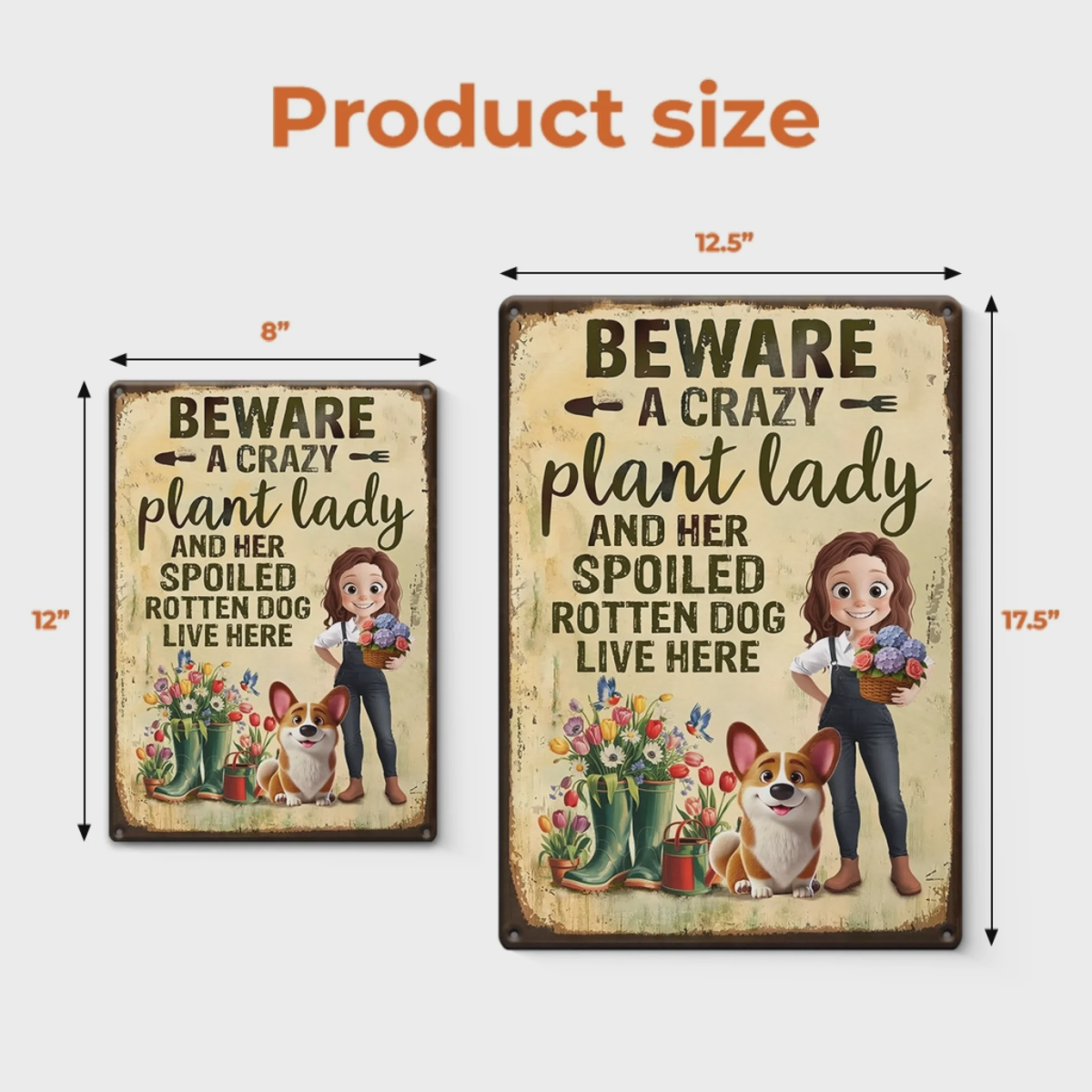 Custom Home Decor Metal Sign - Personalized Garden Gifts For Gardeners, Dog Lovers, Dog Mom - Home Of Plant Lovers