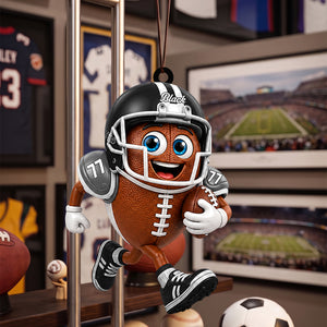 American Football Fan Gift – Personalized Cute Mascot Acrylic Hanging Ornament