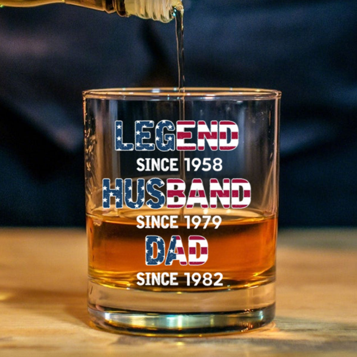 From Legend To Daddy - Personalized Whiskey Glass