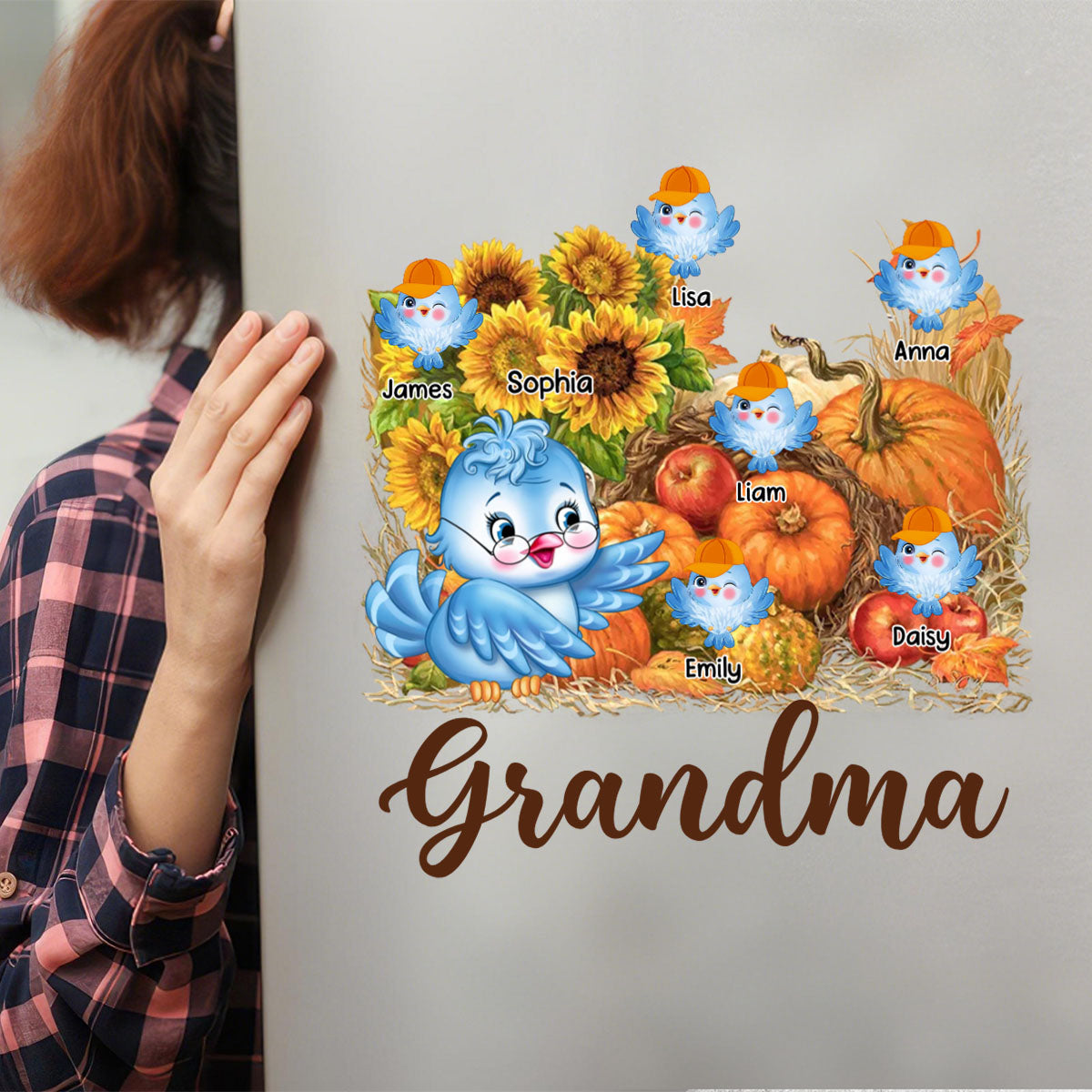 Personalized Gift For Grandma Harvest Decal