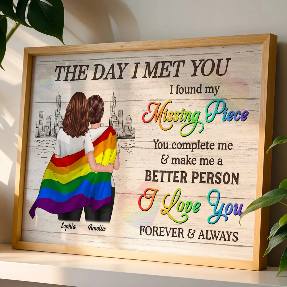 Pride Month LGBT Couple The Day I Met You Personalized Poster/Canvas