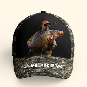 Personalized Fishing Lovers Photo Classic Cap