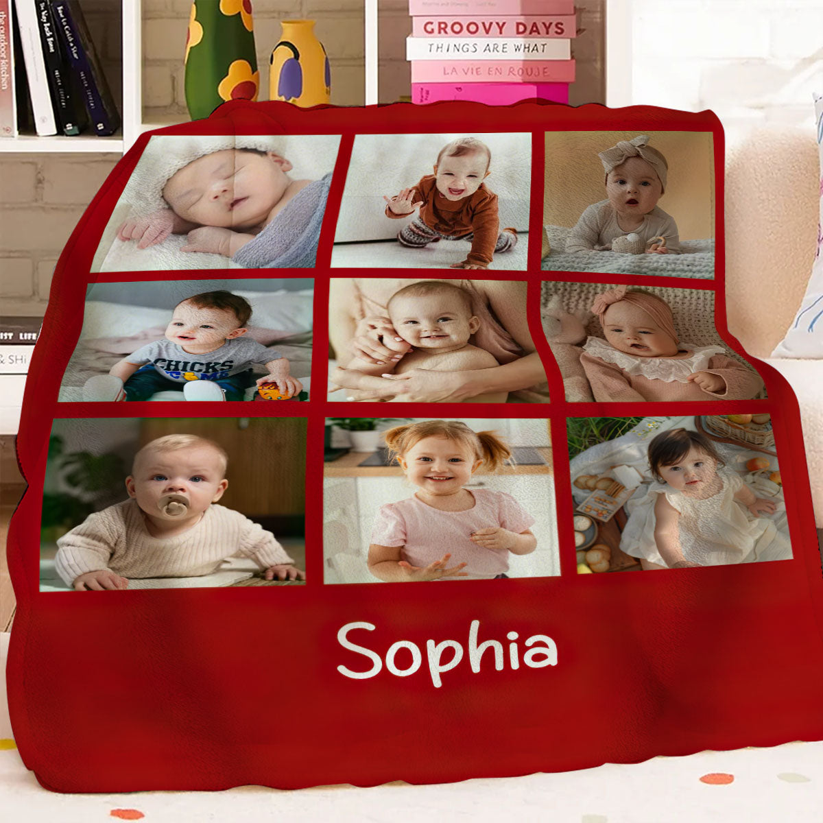 Personalized Photo Collage Blanket , Baby Blanket, Family Blanket