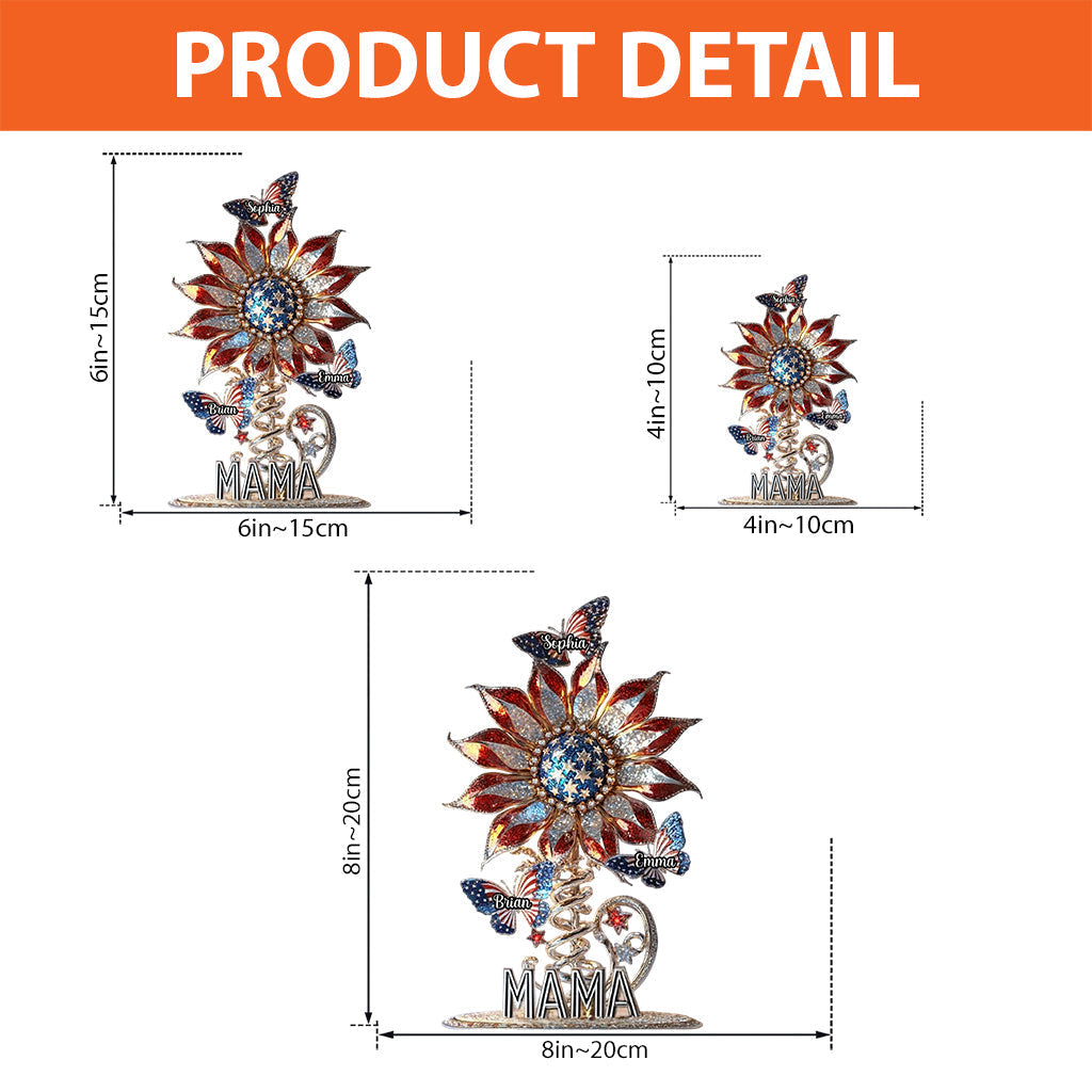 Best Mom Ever - Personalized Mother Custom Shaped Sunflower Acrylic Plaque