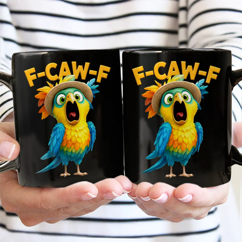 Funny Chicken F-Caw-F - Personalized Custom Coffee Mug
