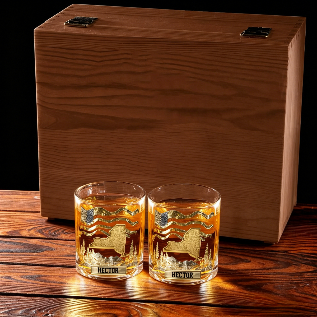 Personalized "The State Pride" Whiskey Glass – Luxury Patriotic Gift