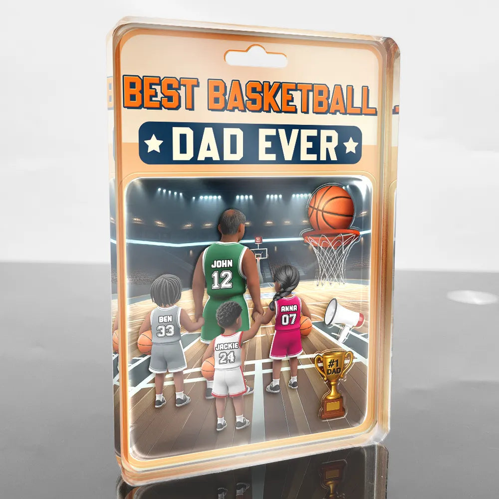 Best Basketball Dad Ever - Personalized Shaped Acrylic Plaque