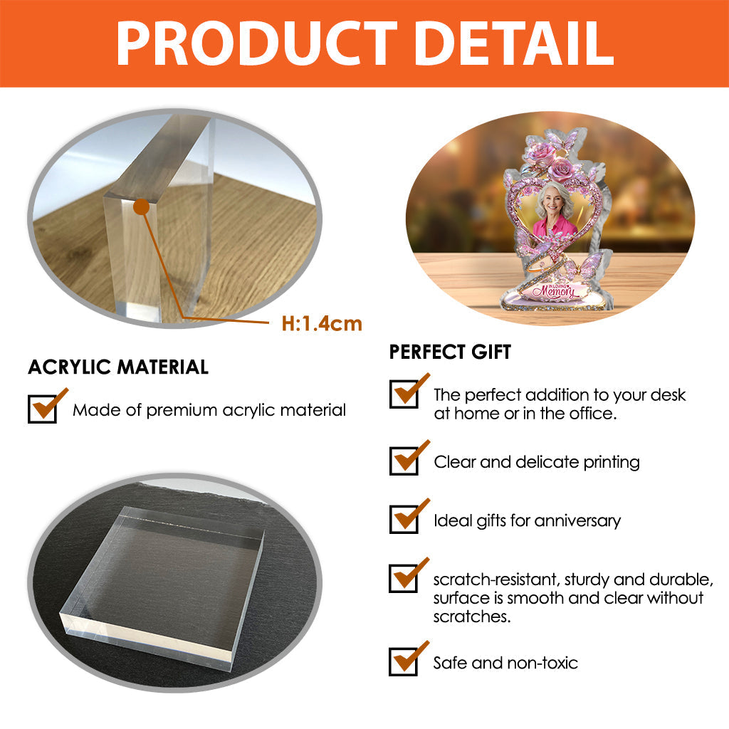 In Loving Memory - Personalized Memorial Acrylic Plaque for Loved Ones