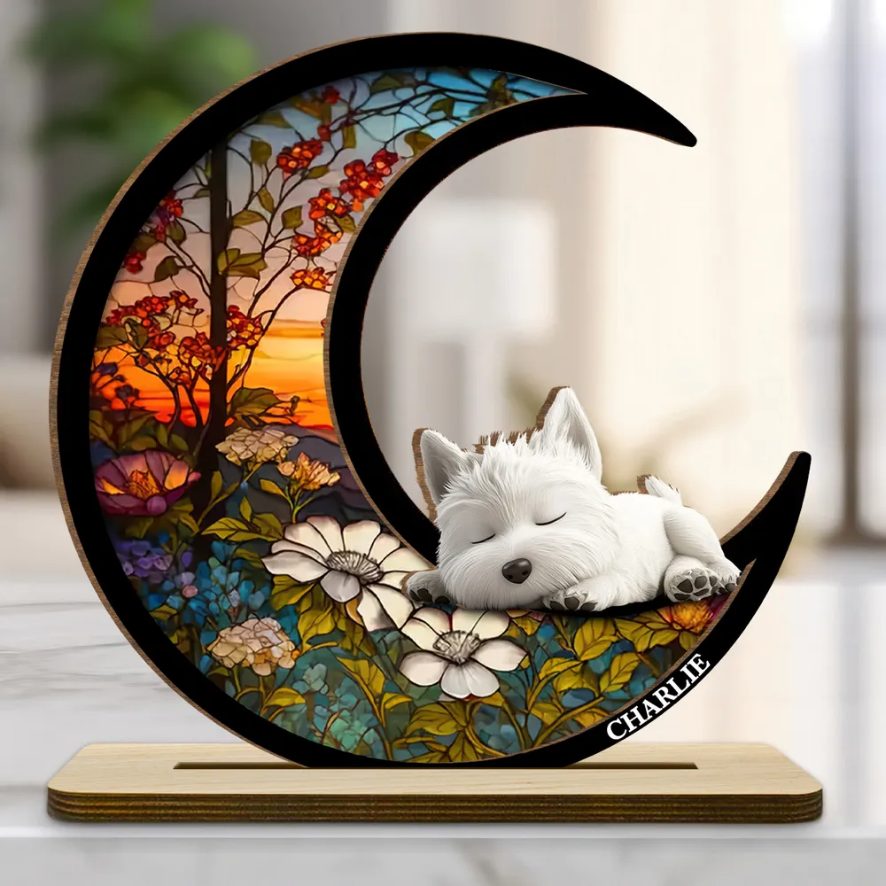 Sleeping Cute Dog - Personalized Custom 2-Layer Wood Plaque Gift For Pet Lovers
