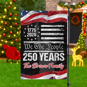 250 Years USA 250th Birthday 1776-2026 Eagle Personalized Garden Flag Gift for Family
