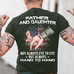 Father And Daughter/Son Always Hand to Hand- Personalized T-Shirt