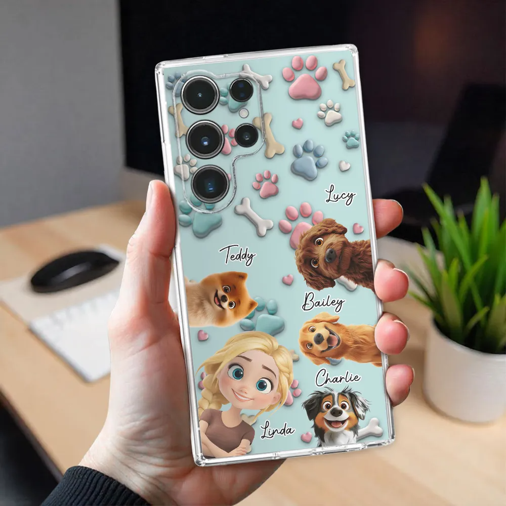 Dog And Human Cartoon - Personalized Custom Phone Case Gift For Pet Lover