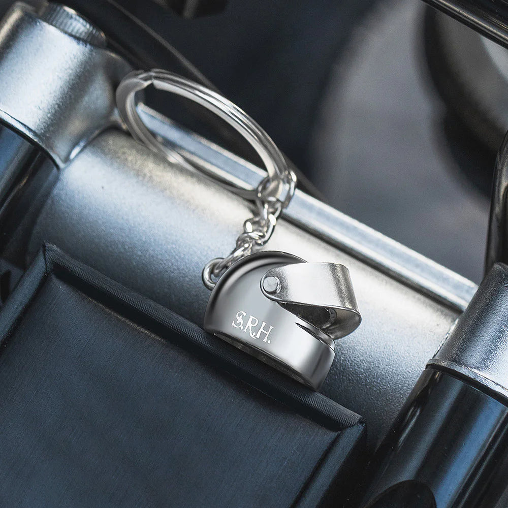 Engraved Name Personalized Motorcycle Helmet Keychain