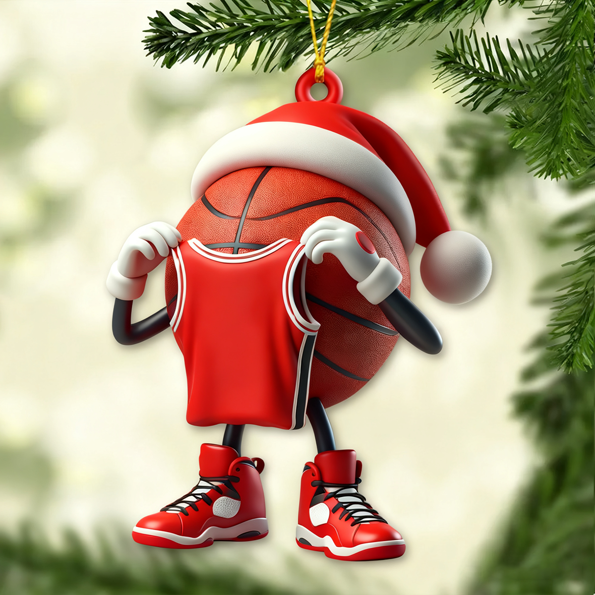 Custom Name Basketball Personalized Acrylic Ornament Basketball Lover Christmas Gift