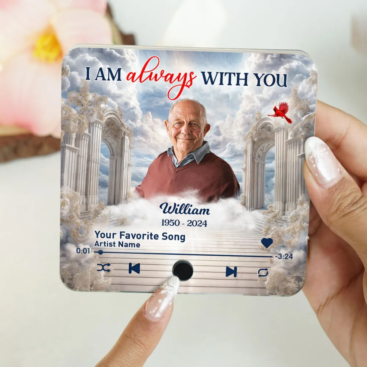 Memorial Heaven Gate Sky Personalized Music Fridge Magnet