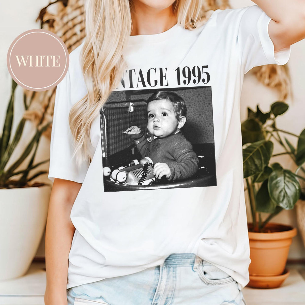 Custom Photo Vintage Personalised T Shirt