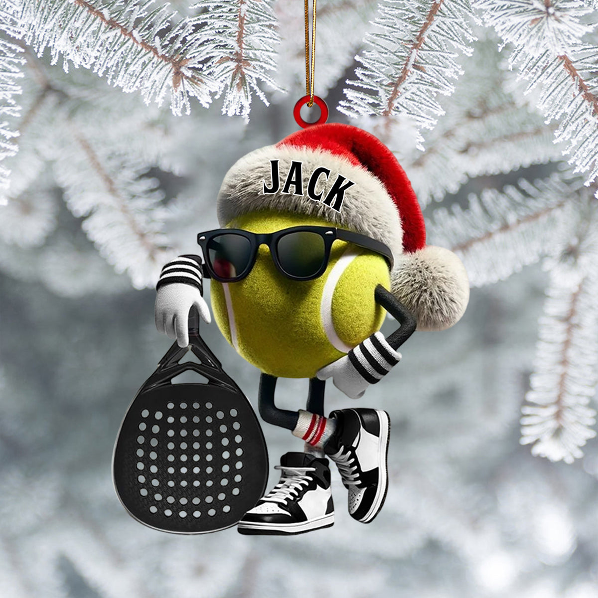 Personalized Custom Name Padel Ornament, Tennis Ornament, Christmas Gift for Tennis Lover