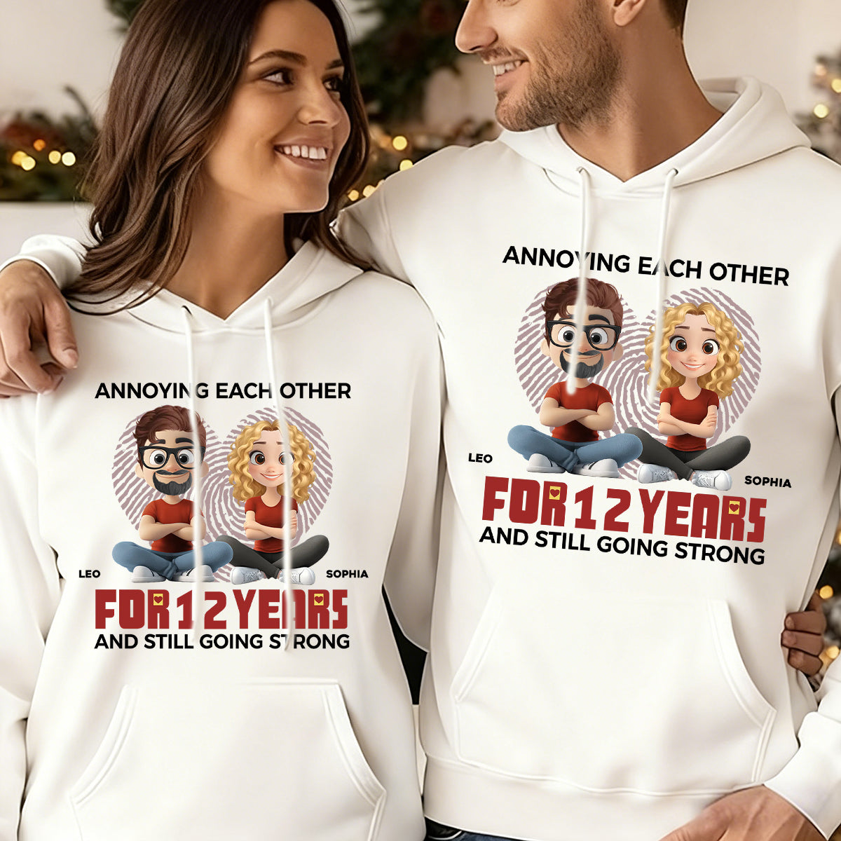 Together, We Make A Perfect Pair - Couple Personalized Pure cotton hoodie