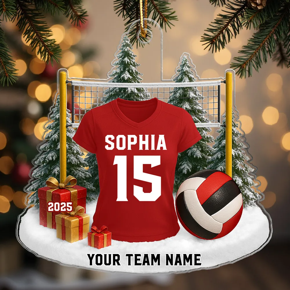 Volleyball Player Uniform - Personalized Acrylic Ornament - Christmas Gift For Volleyball Players