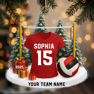 Volleyball Player Uniform - Personalized Acrylic Ornament - Christmas Gift For Volleyball Players