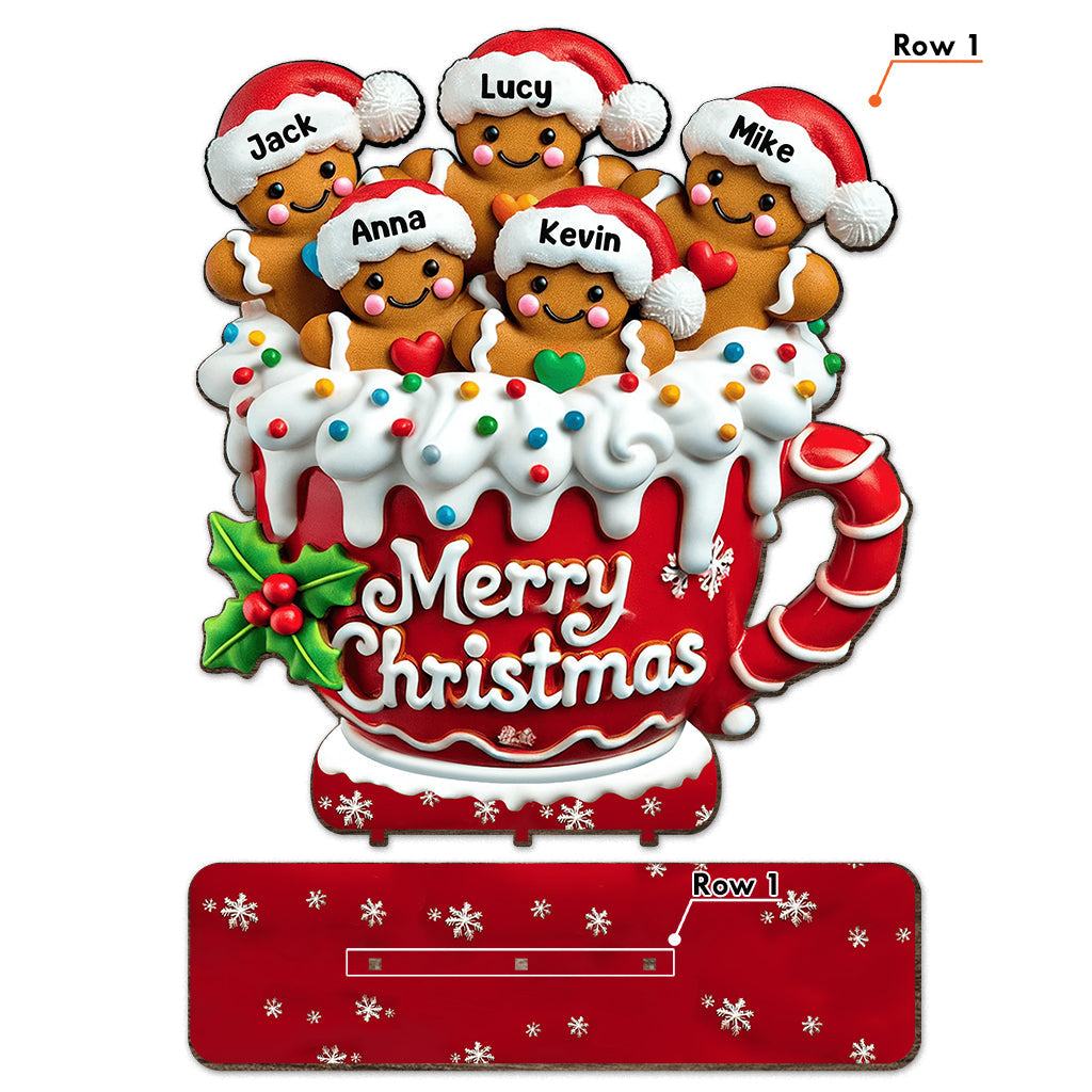 Merry Christmas - Personalized Family Cookie Plaque
