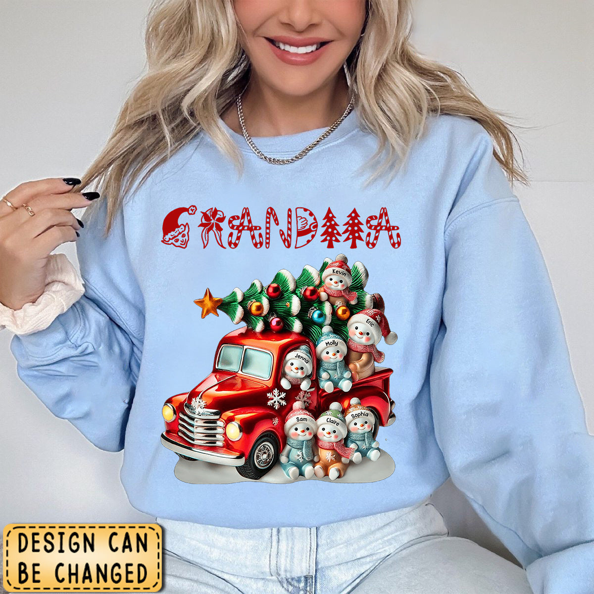 Nana's Cute Little Snowman Personalized Sweatshirt