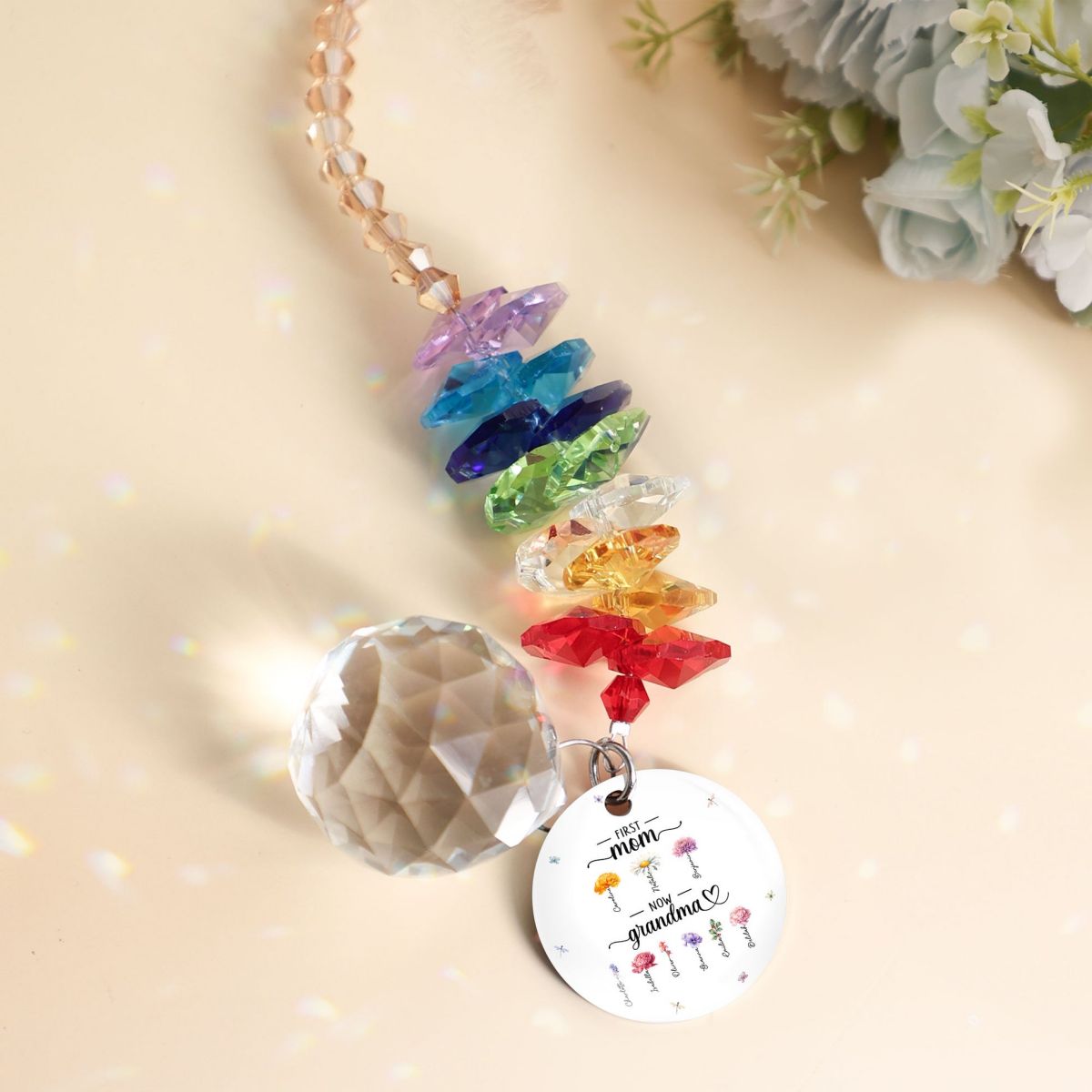 From Mother to Grandmother - Personalized Ball Prism Suncatcher