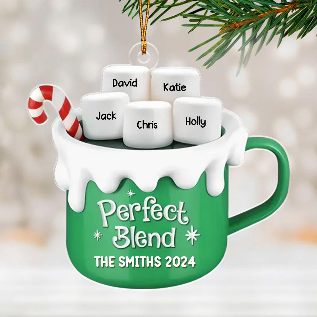 Perfect Blend - Family Personalized Ornament - Christmas Gift For Family Members