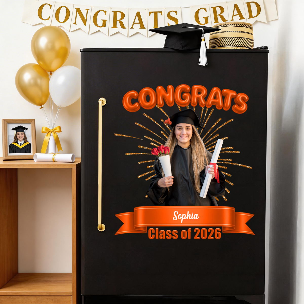Custom Photo Class Of 2026 Graduation Personalized Decal Sticker