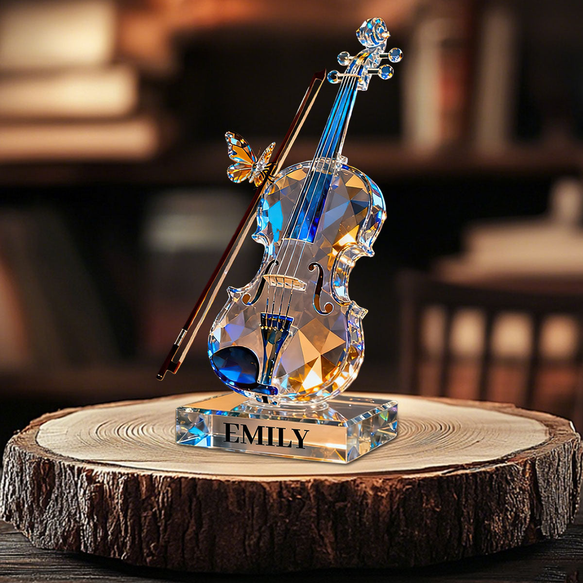 Personalized Violin Music Crystal Effect Plaque,Gift for Violinist