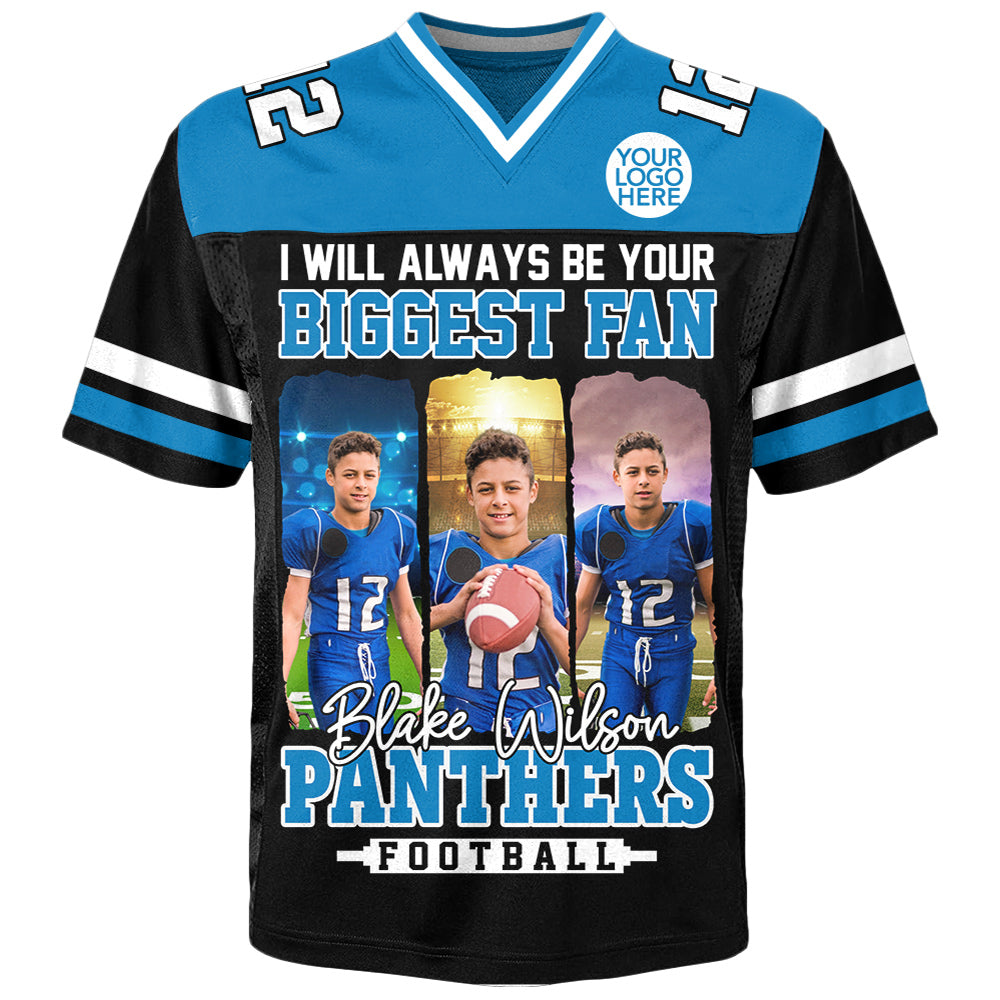 I Will Always Be Your Biggest Fan - Personalized Football Jersey For Football Mom Sport Family