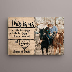 Couple Horse This Is Us Custom Canvas Photo Upload for Horse Loves