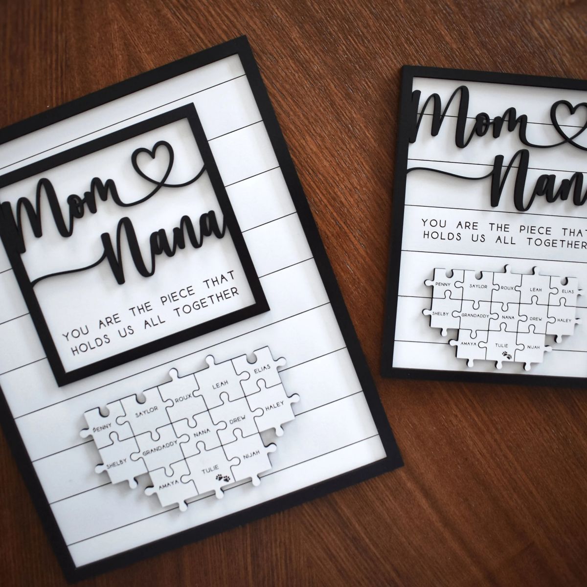 You are the Piece That Holds Us Together-Personalized Puzzle Plaque