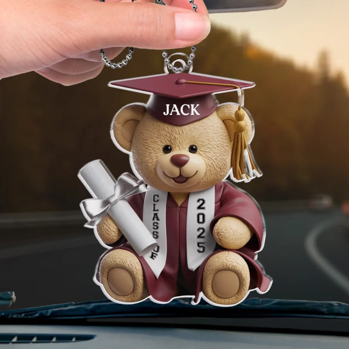 Dream Big, Shine Bright - Family Personalized Car Ornament - Graduation Gift For Family Members, Siblings