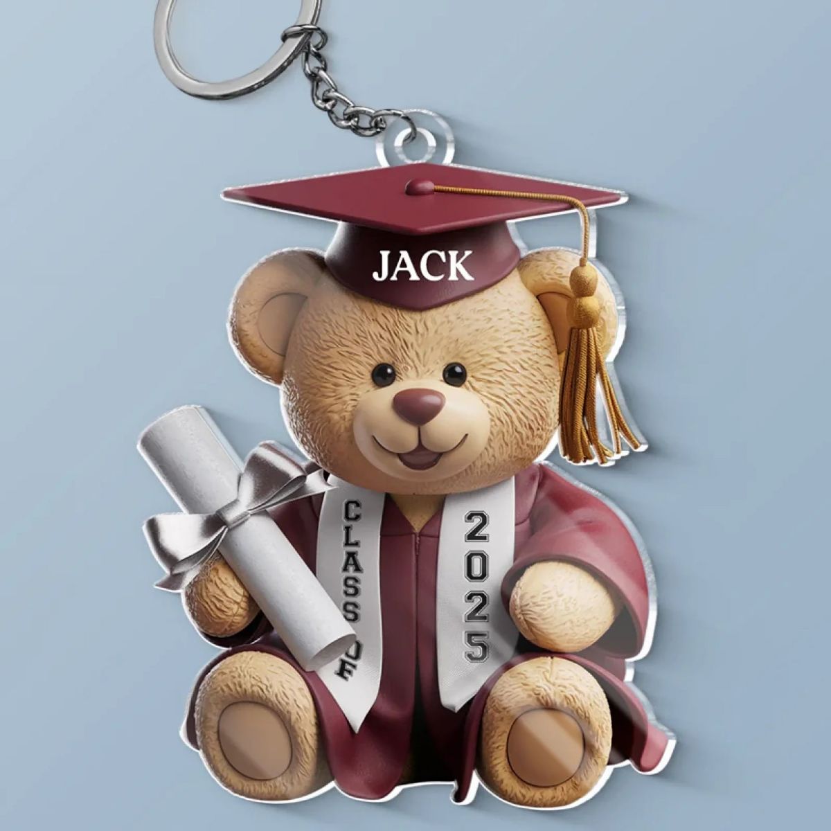 Pawsitively Proud Graduate Family Personalized Acrylic Keychain