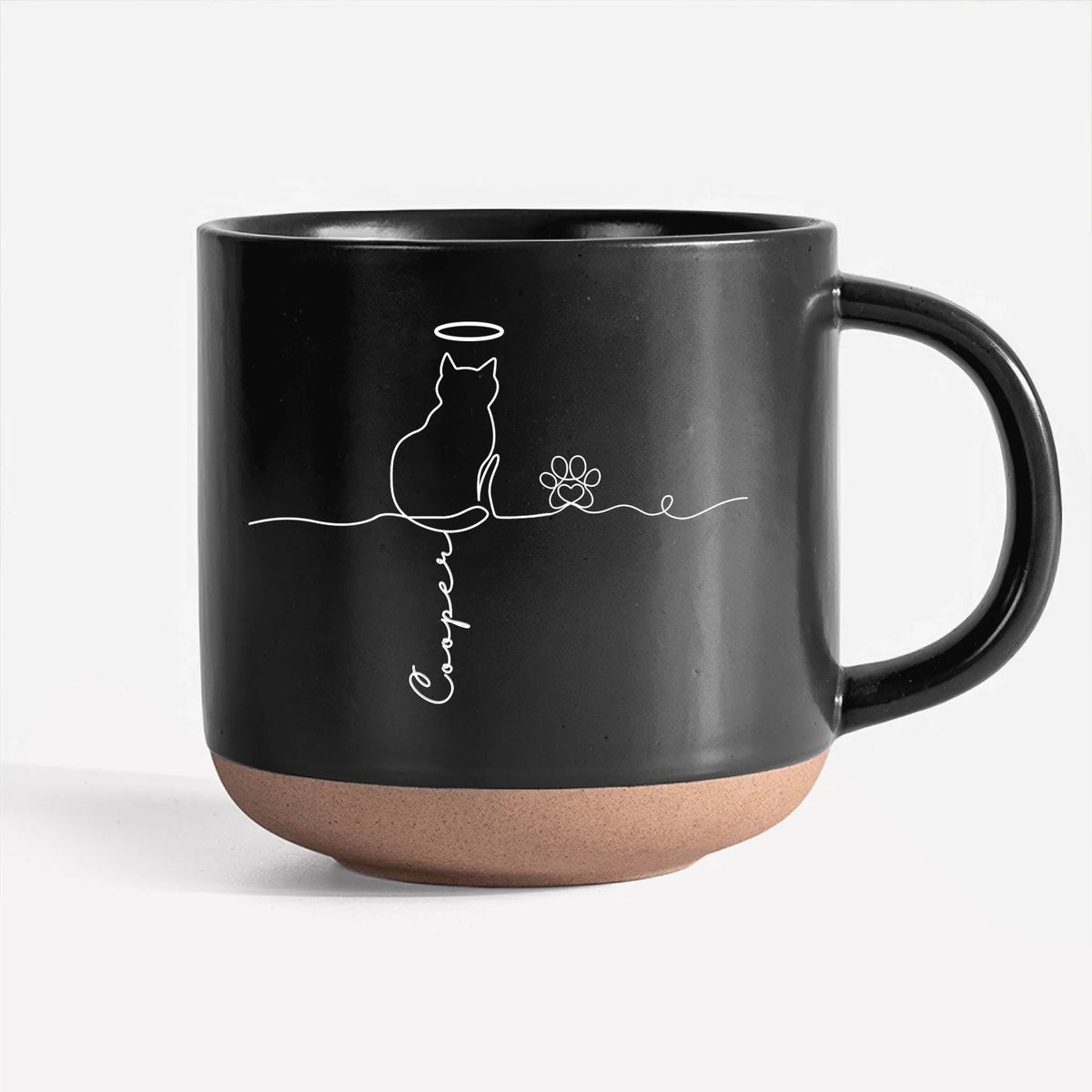 Cute Cats - Personalized Pottery Mug, Gift for Cat Mom/Cat Dad, Cat Lover's Gift