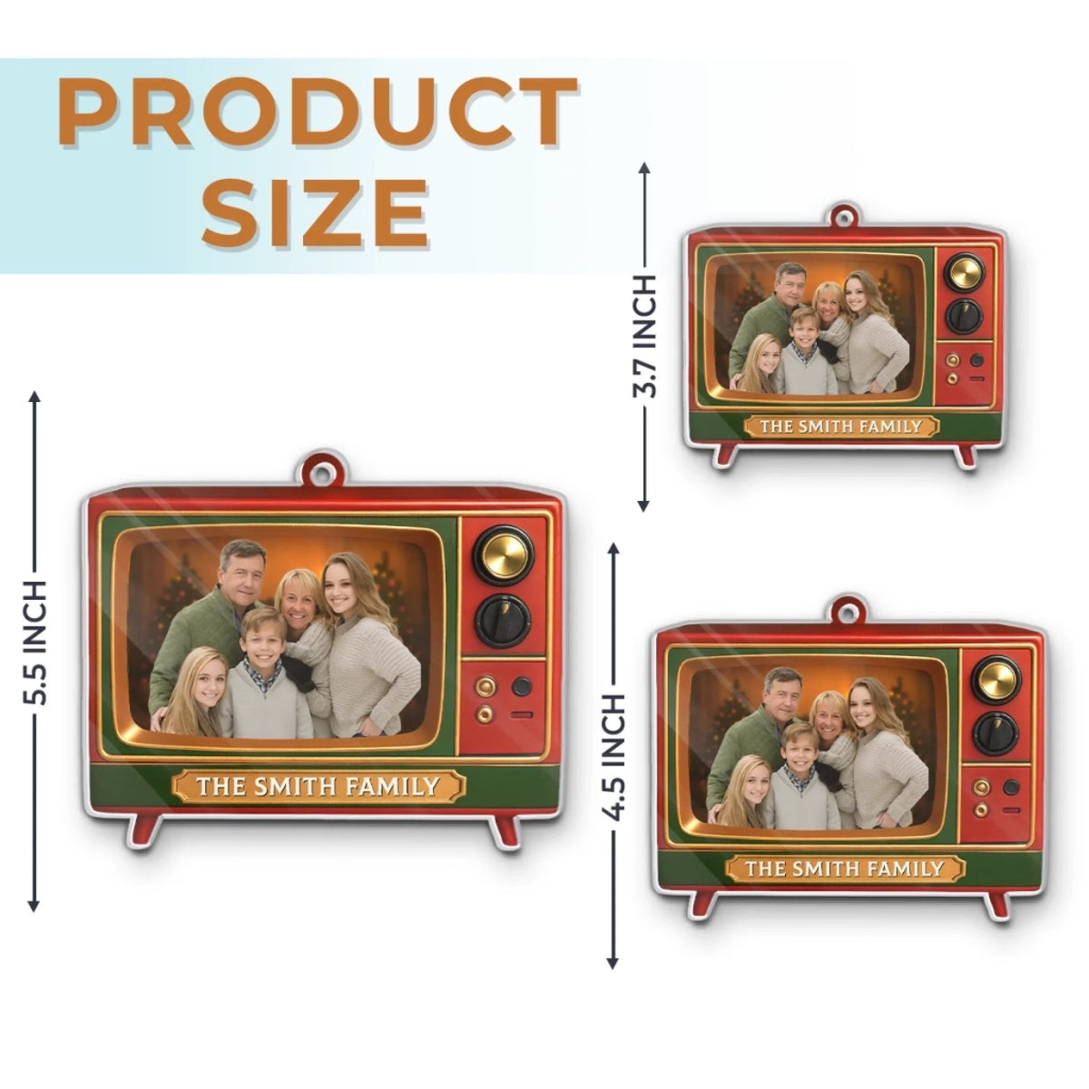 Bringing Family Moments To Screen - Custom Photo Acrylic Ornament - Personalized Christmas Gifts