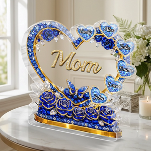 Personalized Mother's Day Acrylic Plaque – Custom Gift For Mom & Grandma | Mom's Heart Full Of Care