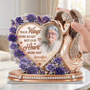 Custom Photo Acrylic Plaque - Personalized Memorial Sympathy Gifts For Loss Of Mom, Dad - Forever Loved, Never Forgotten