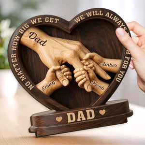 Custom Wooden Plaque - Personalized Father's Day Birthday Gifts For Dad, Grandpa - Crafted With Love
