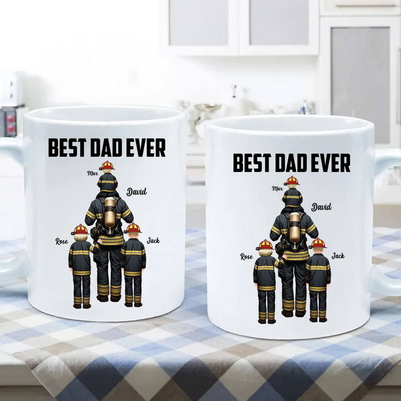 Personalized Mug - Daddy's Dream Team Firefighter, Doctor, Police , Teacher, Worker, Chef